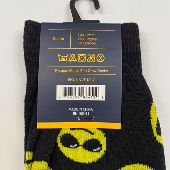 Men's Crew Socks -Smiley Face- Cool- NWT - Picture 7 of 7